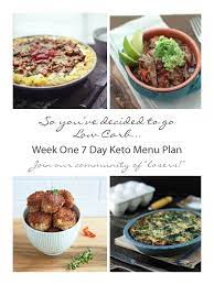 week one keto low carb 7 day meal plan