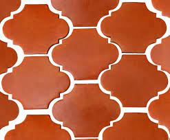 arabesque shape terracotta tile pattern