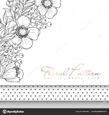 flower border drawing white black