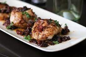 seared monkfish with balsamic and sun