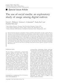 pdf the use of social media an exploratory study of usage among pdf the use of social media an exploratory study of usage among digital natives
