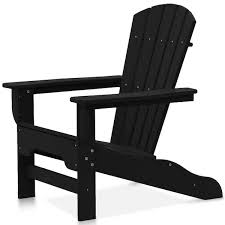 Black Recycled Plastic Adirondack Chair