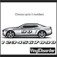 The sticker is applied from the side from which the viewer will be. Race Numbers Vinyl Decal Car Decal Cf6023 Car Decals Vinyl Car Decals Car