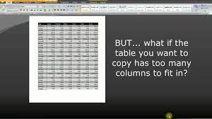 many columns from excel to word