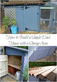 Clean Duck Coop With Attached Storage