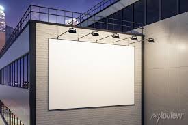 White Blank Outdoor Billboard And