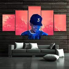 famous person 5 panel canvas art wall