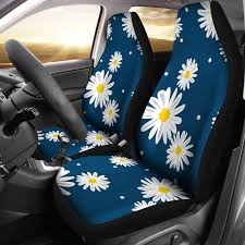 Daisy Flower Car Seat Covers Set Of 2