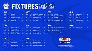 Fixtures and results for the 2021/22 season are now below, all fixtures are subject to change. 2021 22 Sky Bet Championship Fixtures Cardiff
