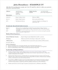 In the united states, a cv is used by people applying for. 10 Sample Medical Curriculum Vitae Templates Pdf Doc Free Premium Templates