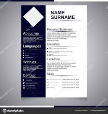 Creative Stylish Resume Template Job Candidate Business Vector