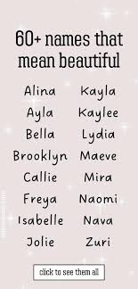 gorgeous names that mean beautiful