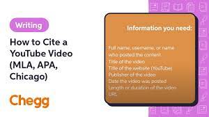 how to cite a you video citation