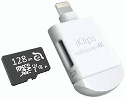Take the sd card out of your digital camera and insert it into the slot on the reader, then plug the reader into your ipad. Amazon Com Adam Elements Iklips Mireader Microsd 4k Card Reader Compatible For Iphone Ipad External Memory Storage Charger Store View Edit Record 4k Video From Gopro Drones Camera With 128gb Microsd Card Home
