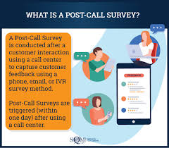 ask customers using a post call survey