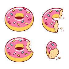 Kawaii donut cute digital stamp donut blackline sprinkled. Donut Clipart Vector In Ai Svg Eps Or Psd