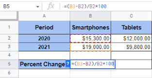 how to calculate percent change in