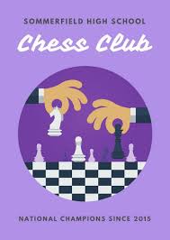 Purple Checkered Chess Club Flyer Templates By Canva