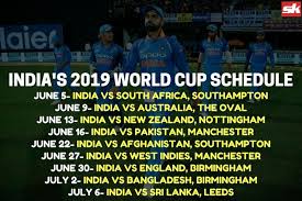 World Cup 2019 Schedule And Time Table With Schedule Pic