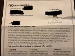 This credit card was designed for individuals with bad credit. I Got An Offer From First Premier On My Charge O Myfico Forums 5392605