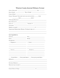 Printable Obituary Template Fill In The Blank Obituary