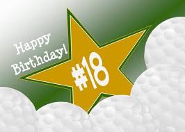 Wish Happy 18th Birthday To A High School Golf Star Card