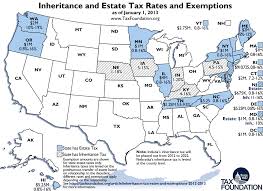 Weekly Map Inheritance And Estate Tax Rates And Exemptions