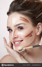 woman face makeup closeup of female