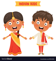indian children royalty free vector