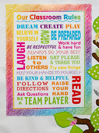 Colorful Scribble Our Classroom Rules Chart Scribble