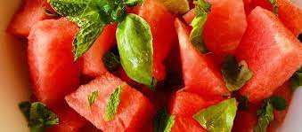 Watermelon With Basil And Mint gambar png