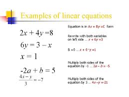 2 2 linear equations identifying a