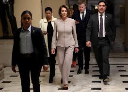 Nancy pelosi is a democratic congresswoman from california, and during the 110th and 111th congress she was the first woman to serve as speaker of the house. Nancy Pelosi Set To Take Power Amid Standoff With Trump