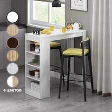 Барный стол СТМ-8__Белый, 110х44.6х106.4 см - купить по доступным ценам в  интернет-магазине OZON (855764757)