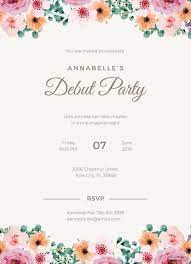 debut invitation word templates