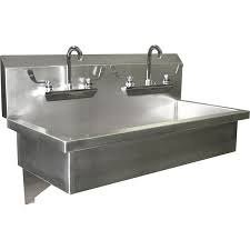 Wall Mount Double Station Wash Sink