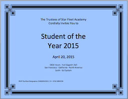 Student Of The Year Certificate Template Word Templates