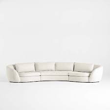 Sinuous Curved 3 Piece Sectional Sofa