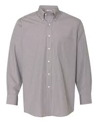 Van Heusen 13v0426 Mens Yarn Dyed Mini Check Long Sleeve Shirt