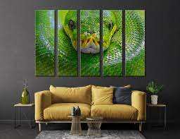 Green Tree Python Canvas Python Print