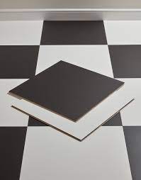 chequer tile white matt laminate