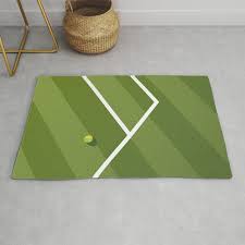 tennis court wimbledon rug by matt