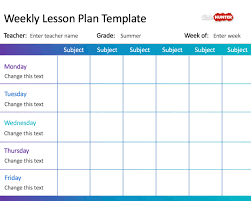 Free Weekly Lesson Plan Template For Powerpoint Free