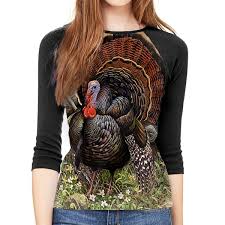 Cornu 99 Womens 3 4 Sleeve Raglan T Shirt Thanksgiving