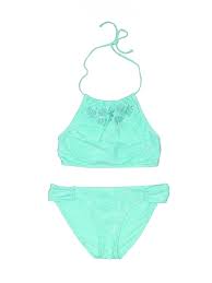 Details About Aerie Women Green Two Piece Swimsuit M