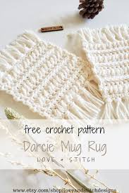 the darcie mug rug crochet pattern
