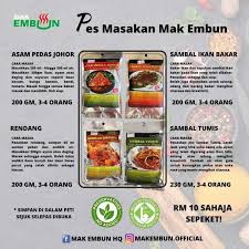 Resep asam padeh ikan tongkol. Spicy Acid Johor Mak Mistun Easy To Medium Shopee Singapore