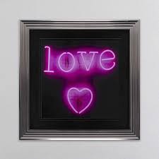 Neon Love Framed Wall Art Framed Art