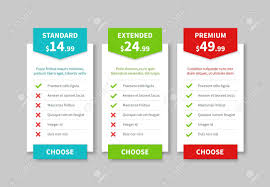 Comparison Pricing List Price Plan Table Product Prices Comparative