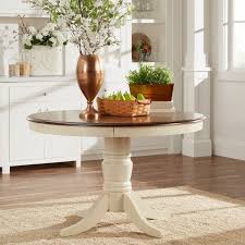 two tone 48 in round dining table